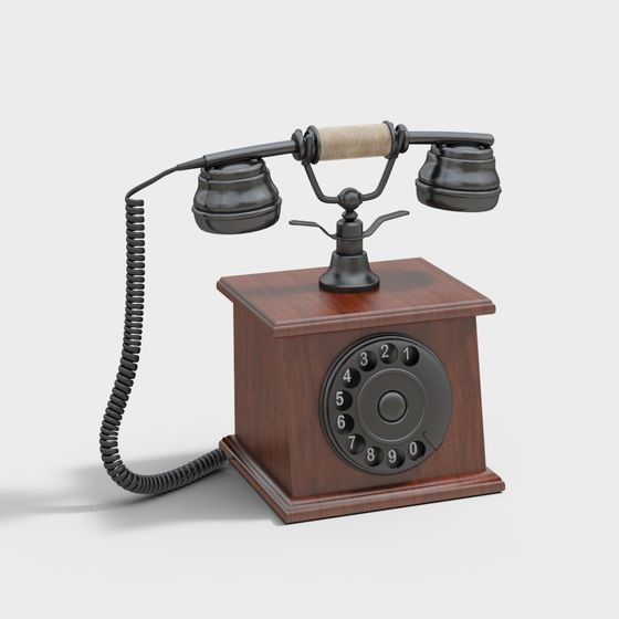 Vintage Telephone 3D Model Design