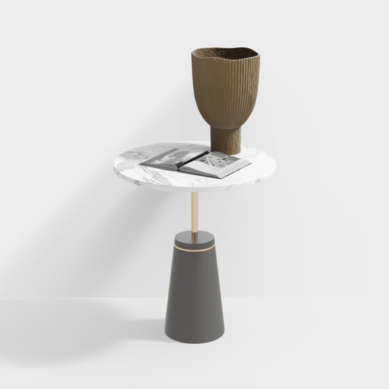 Stylish Low-Poly Side Table 3D model