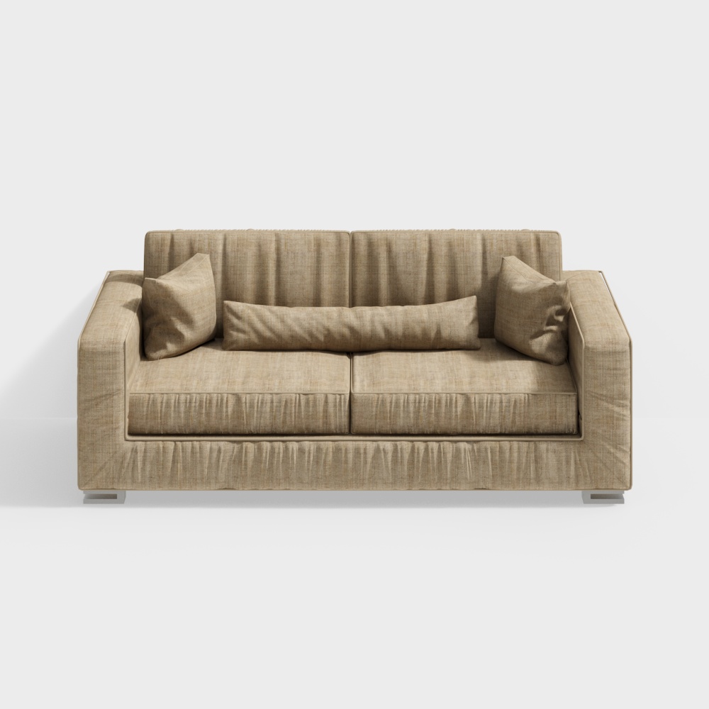Urban Comfort 3D Sofa – Minimalist Linen Design