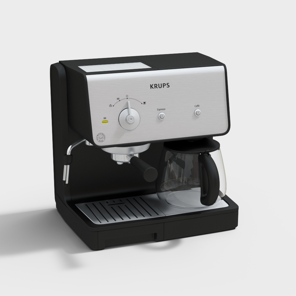 Modern black coffee maker