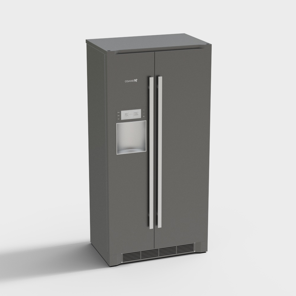 Modern Low-Poly Refrigerator 3D Model