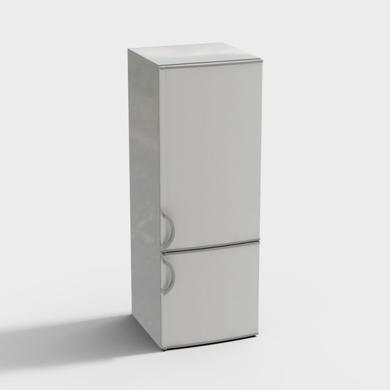 Sleek Low-Poly Refrigerator 3D model