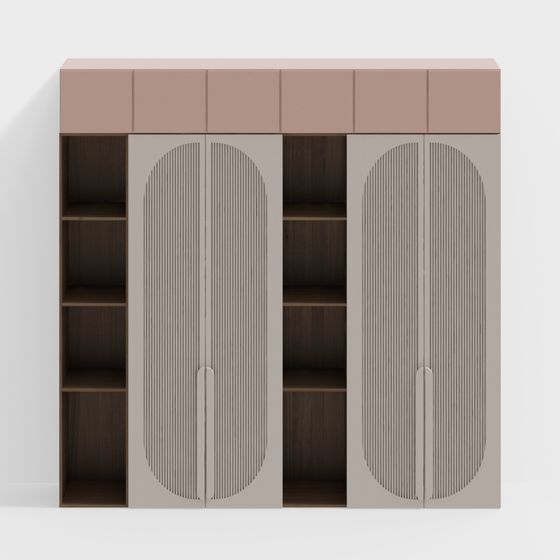 Stylish Low-Poly Cabinet 3D Model