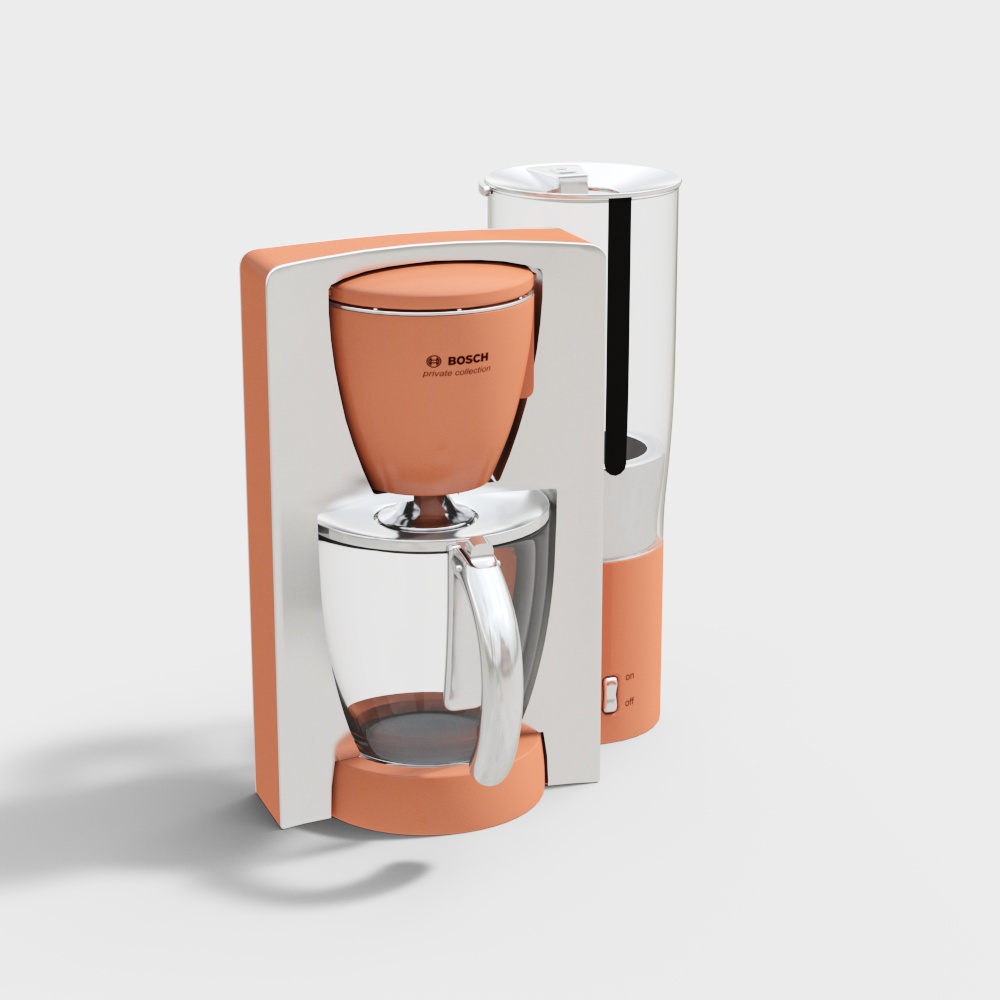 Modern red coffee machine