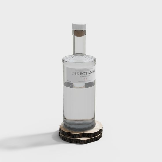 Botanist Gin Bottle 3D model for Creative Projects