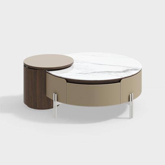 Elegant Low-Poly Coffee Table 3D model