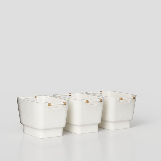 Stylish Square Storage Bin Set 3D model