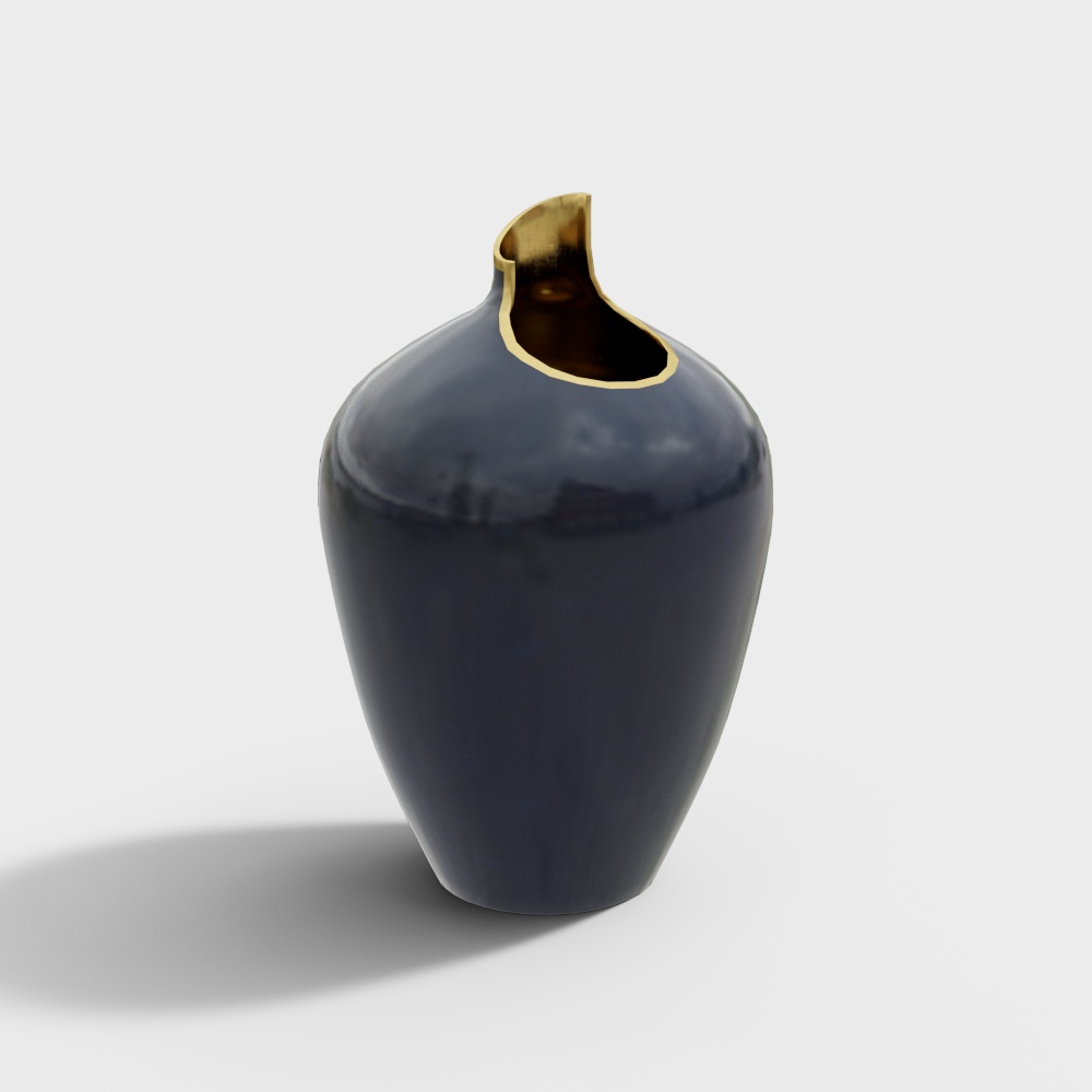 Modern blue vase