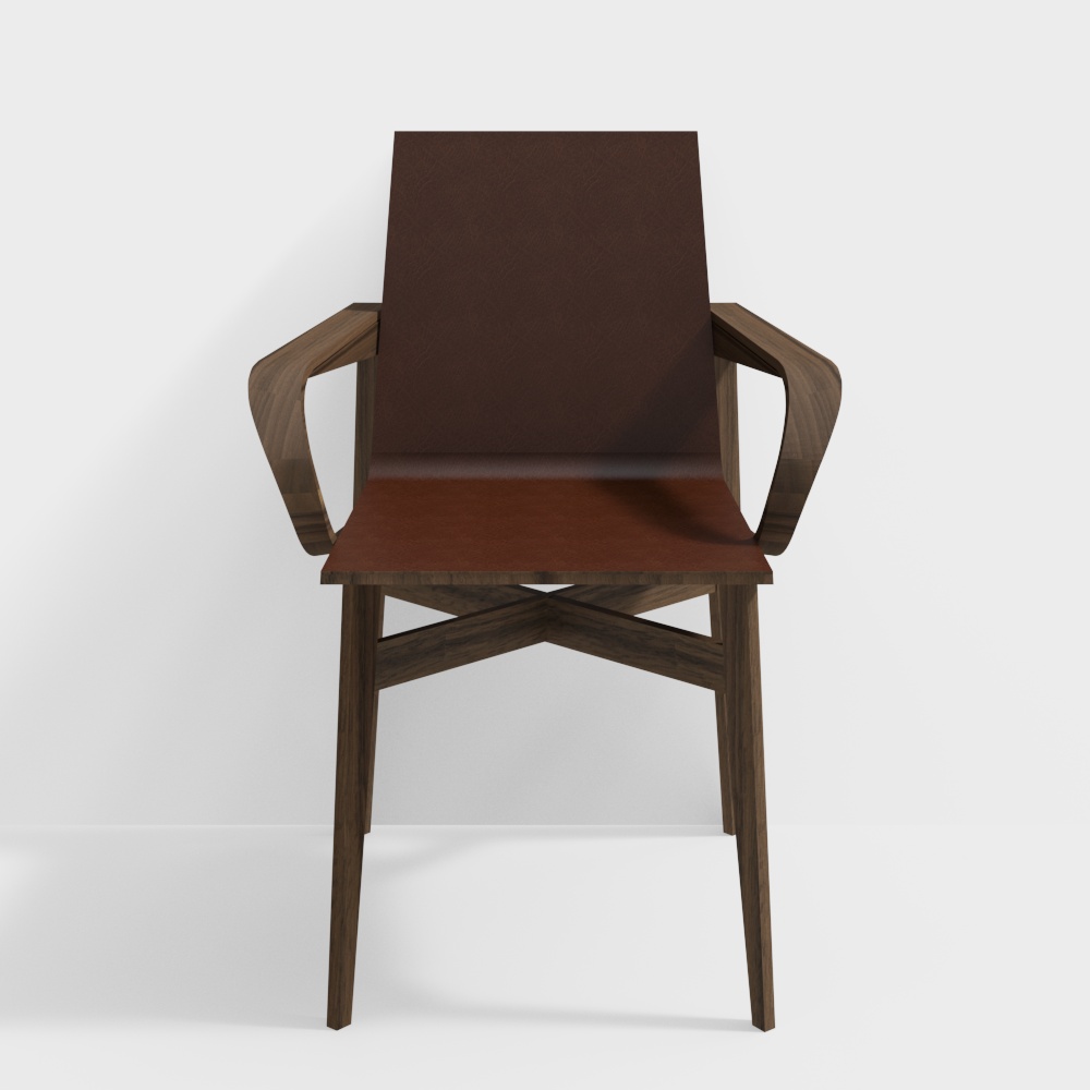 Modern wooden backrest chair