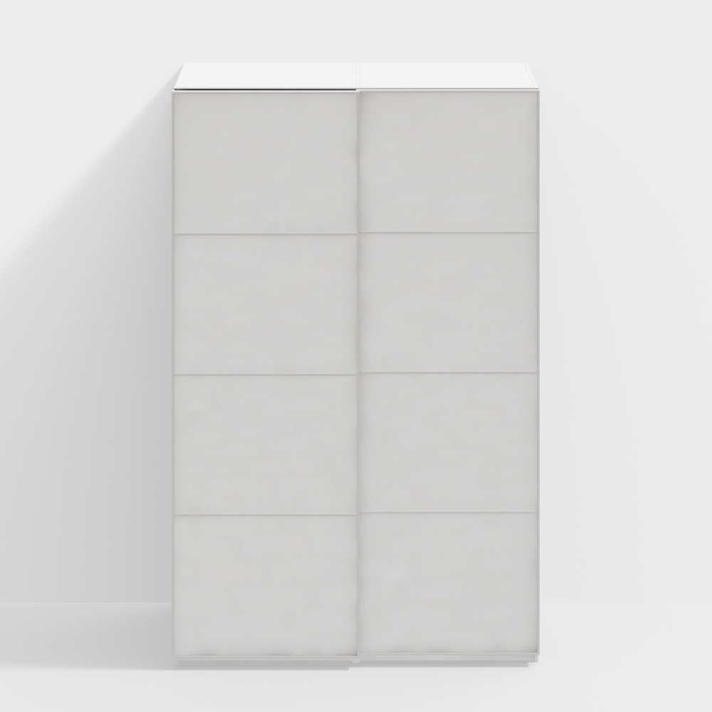 Modern white wardrobe