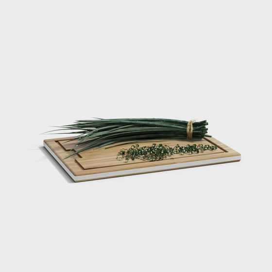 Fresh Green Onion 3D Model for Kitchen Design