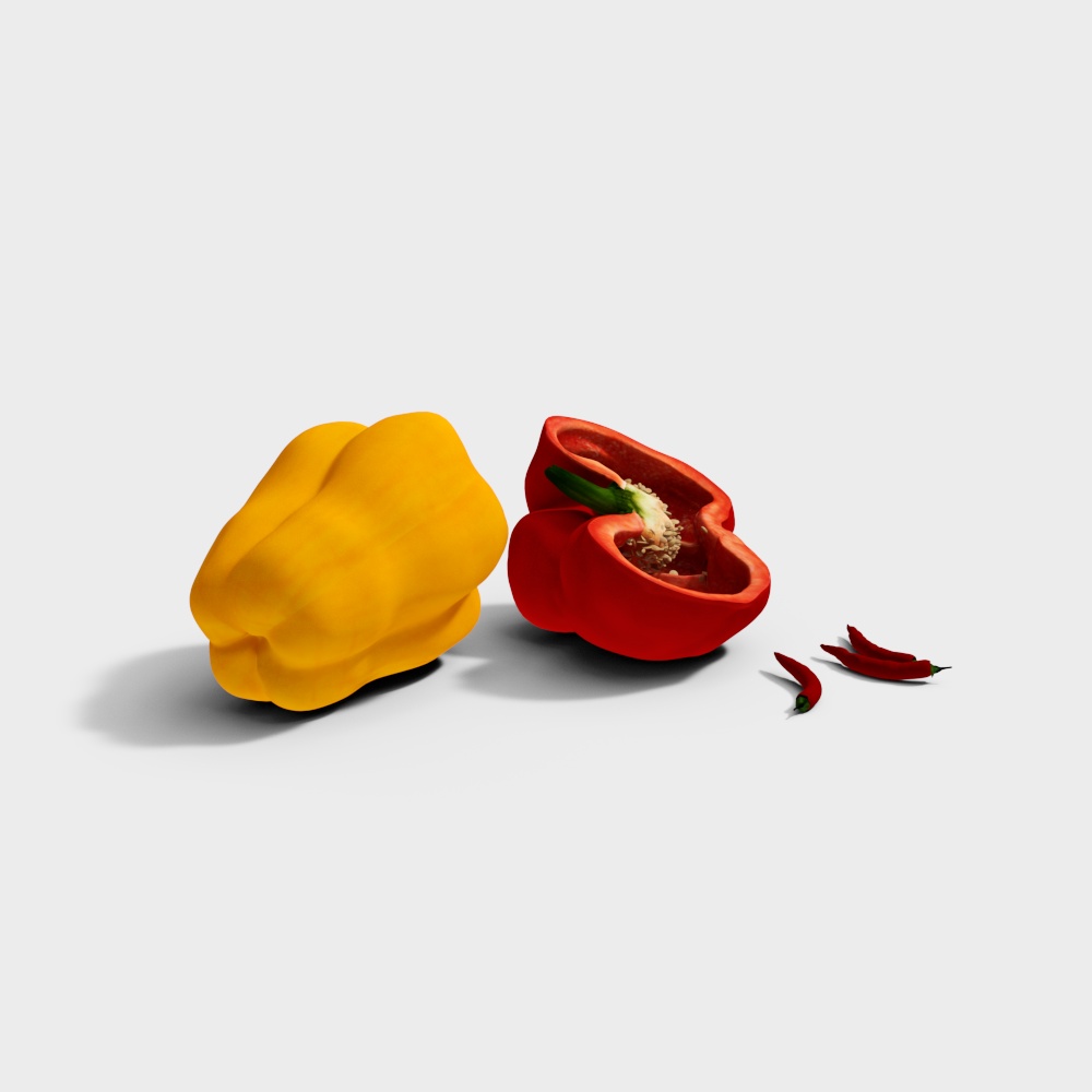 Vegetable bell pepper chili combination