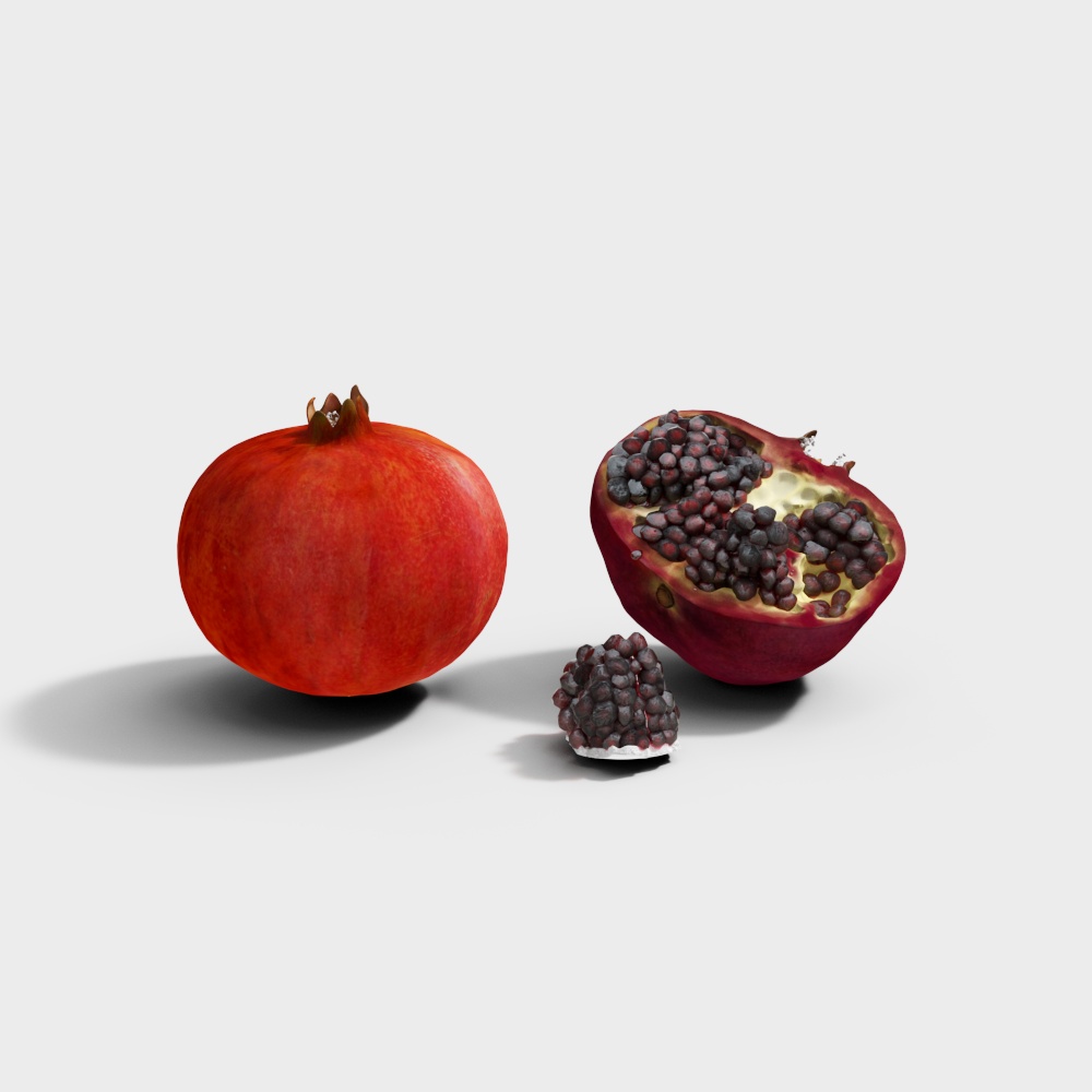 Highly Realistic Pomegranate 3D Model