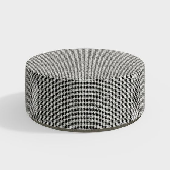 Modern Round Sofa Stool 3D model