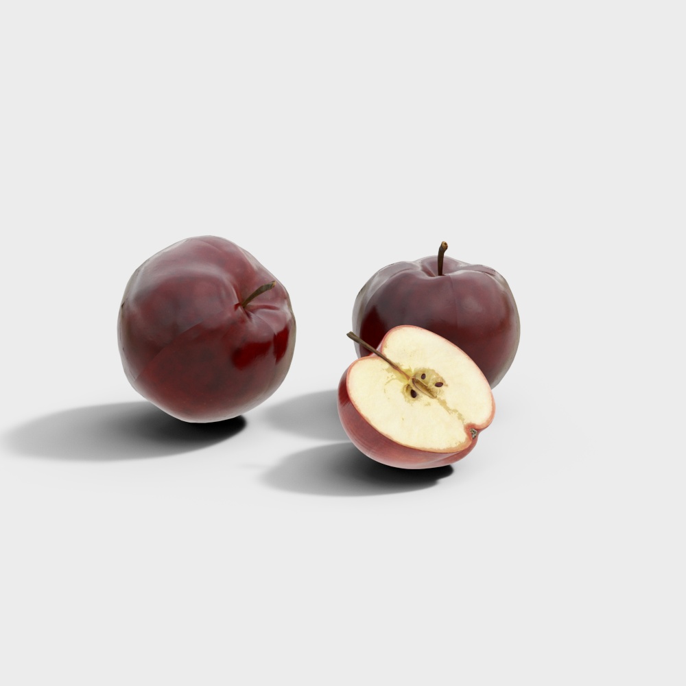Realistic Red Apple 3D model