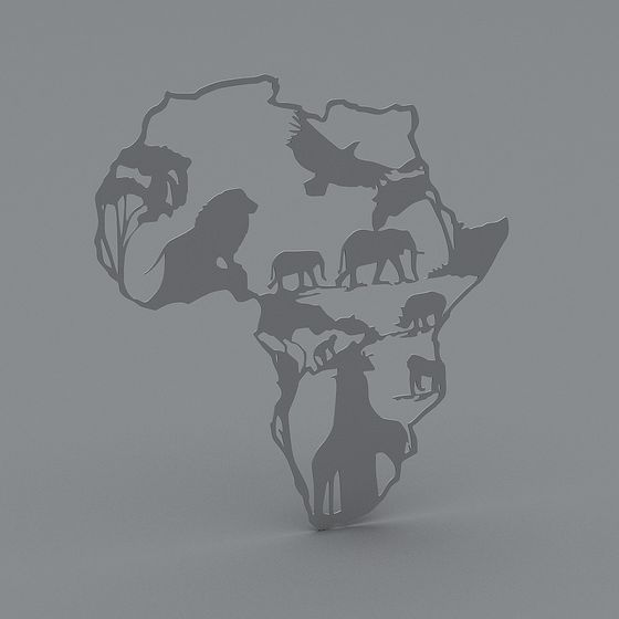 African Wildlife 3D model