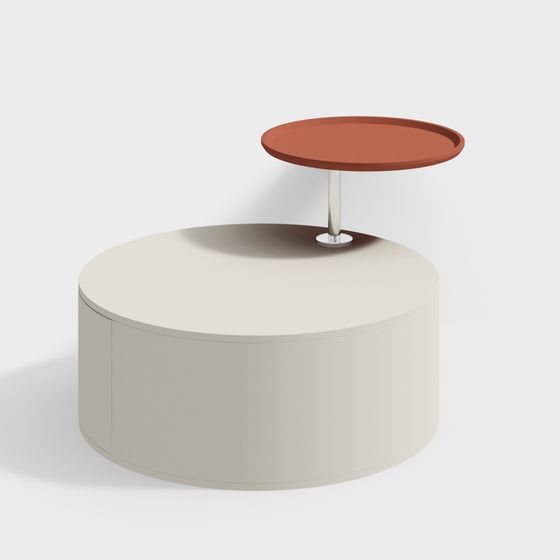 Stylish Rotating Round Table 3D model