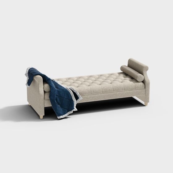 Elegant Low-Poly Sofa 3D model for Contemporary Spaces