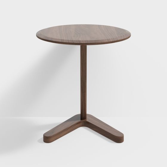 Stylish Low-Poly Round Table 3D model