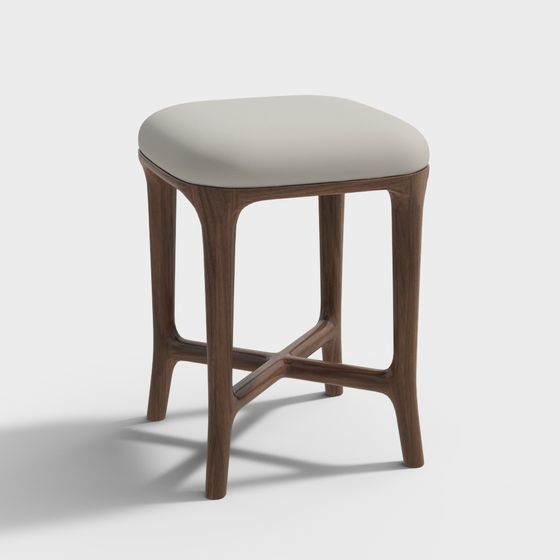 Mid-Century Modern Stool 3D model