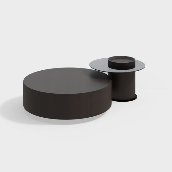 Sleek Round Conversation Table 3D model