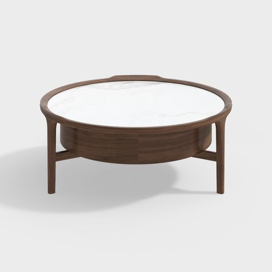 Chic Low-Poly Coffee Table 3D model for Modern Spaces