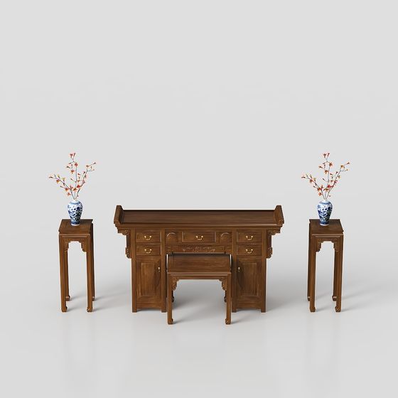 Elegant Chinese Classical Furniture 3D model