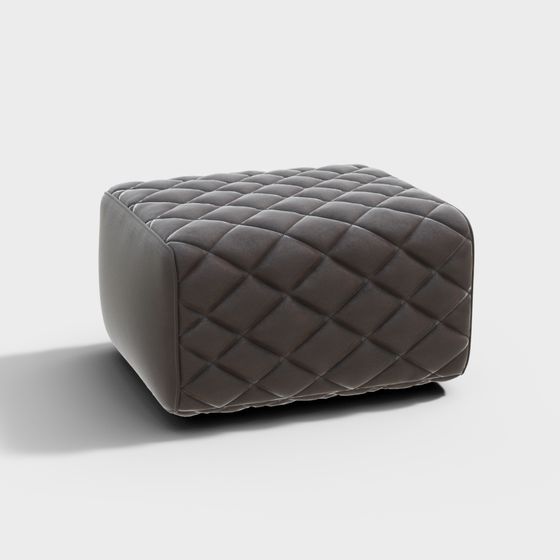 Diamond Quilted Sofa Stool 3D model
