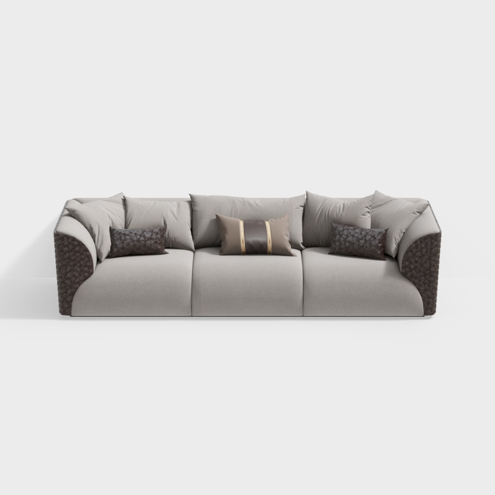 Elegant Low-Poly Sofa 3D Model – Modern Interior Design