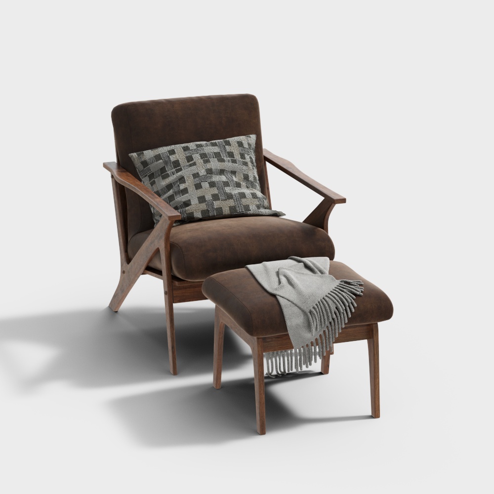 Sillón de reposo con reposapiés moderno