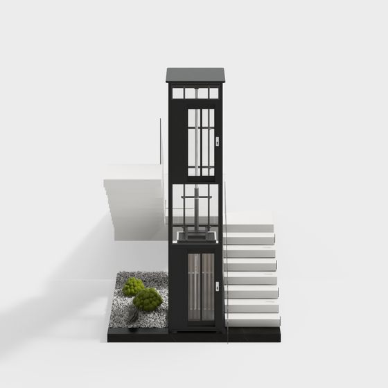 Urban Tower 3D model for Modern Design