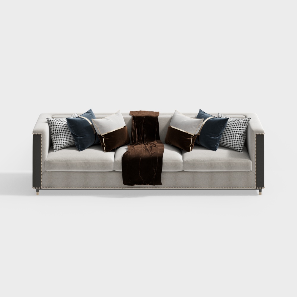 Elegant 3D Sofa Model – Modern Upholstered Design