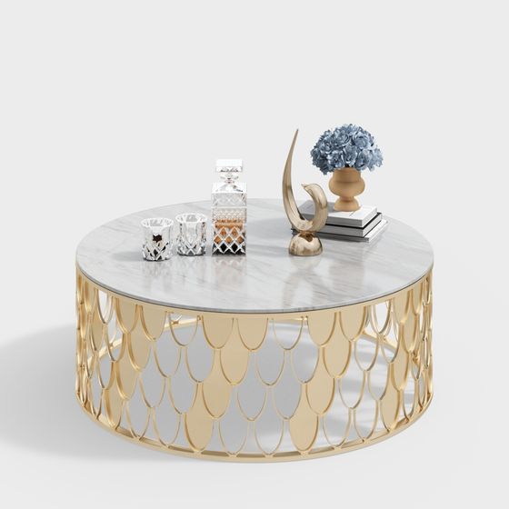 Elegant Round Table 3D model for Modern Interiors