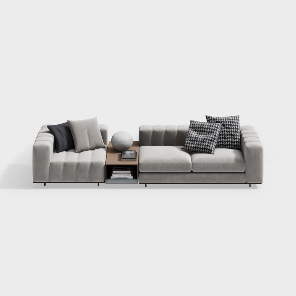 Stylish Low-Poly Sofa 3D Model – Modern Interior Design