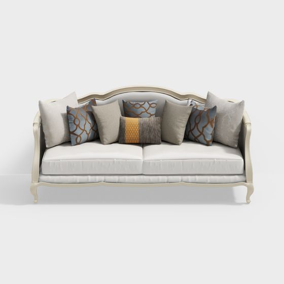 Elegant Living Room Sofa 3D model