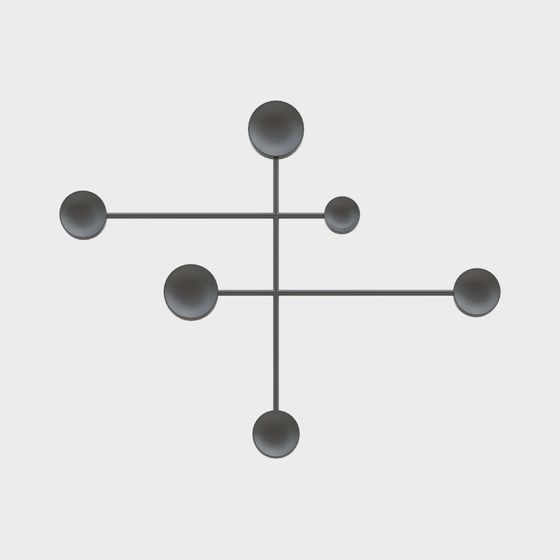 Six Point Grid 3D Model