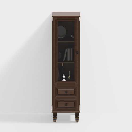Retro Liquor Cabinet 3D Model for Modern Art Spaces