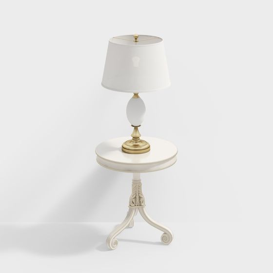 Elegant Low-Poly Table Lamp 3D model