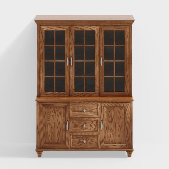 Elegant Classic Bookcase 3D model for Home Design