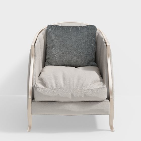 Elegant Curved Sofa 3D model