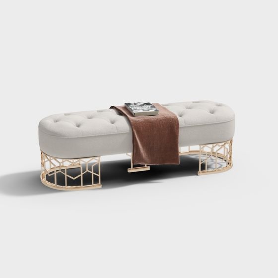 Golden Lounge Table 3D Model for Stylish Interiors