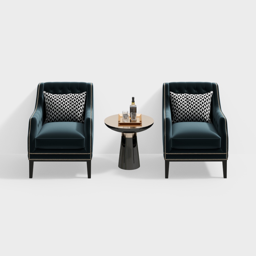 Living room single sofa side several combinations