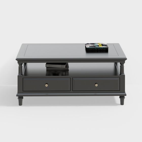 Elegant Low-Polygon Coffee Table 3D model