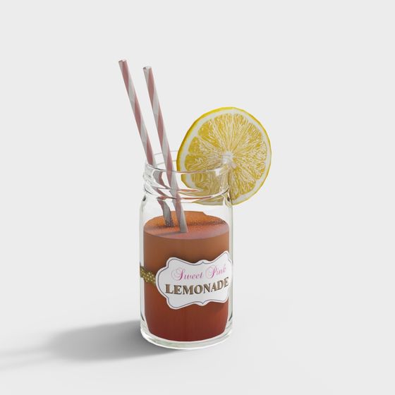 Sweet Pink Lemonade 3D model