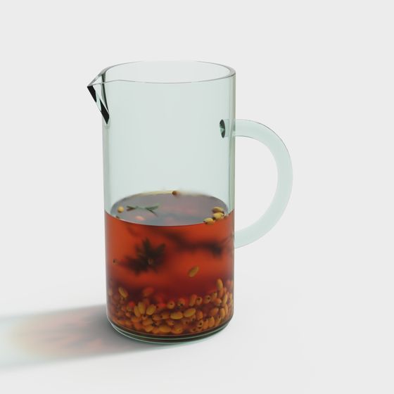 Transparent Glass Kettle 3D model
