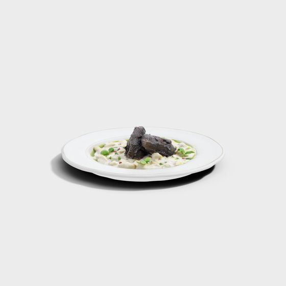 Creamy Mushroom Beef Stew 3D Model