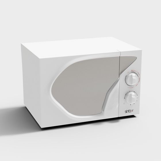 현대식 화이트 전자레인지