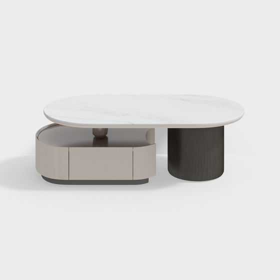 Chic Urban Center Table 3D model for Modern Interiors