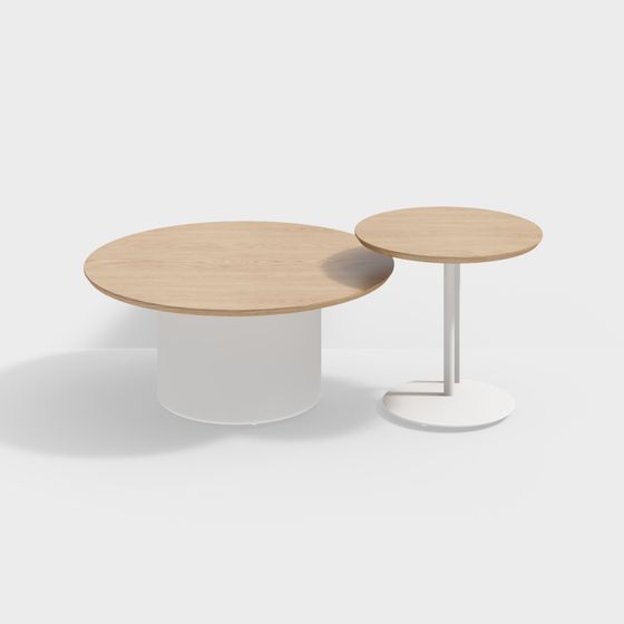Sleek Round Conversation Table 3D model