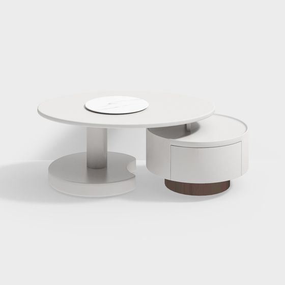 Streamlined Round Table 3D model